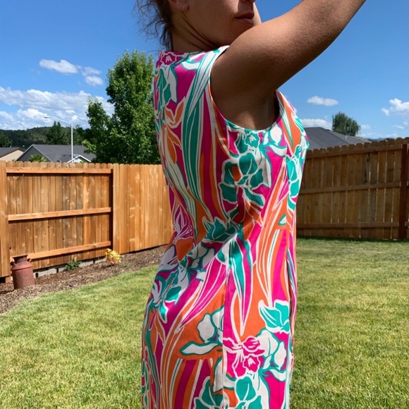 Anne Klein Floral Dress Women’s Size 6 Summer Church Dress With Pockets - Picture 3 of 6